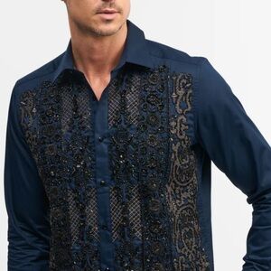 LIMITED EDITION “FRENCH MONARCHY” LONG SLEEVE BUTTON DOWN SHIRT ROBERT GRAHAM